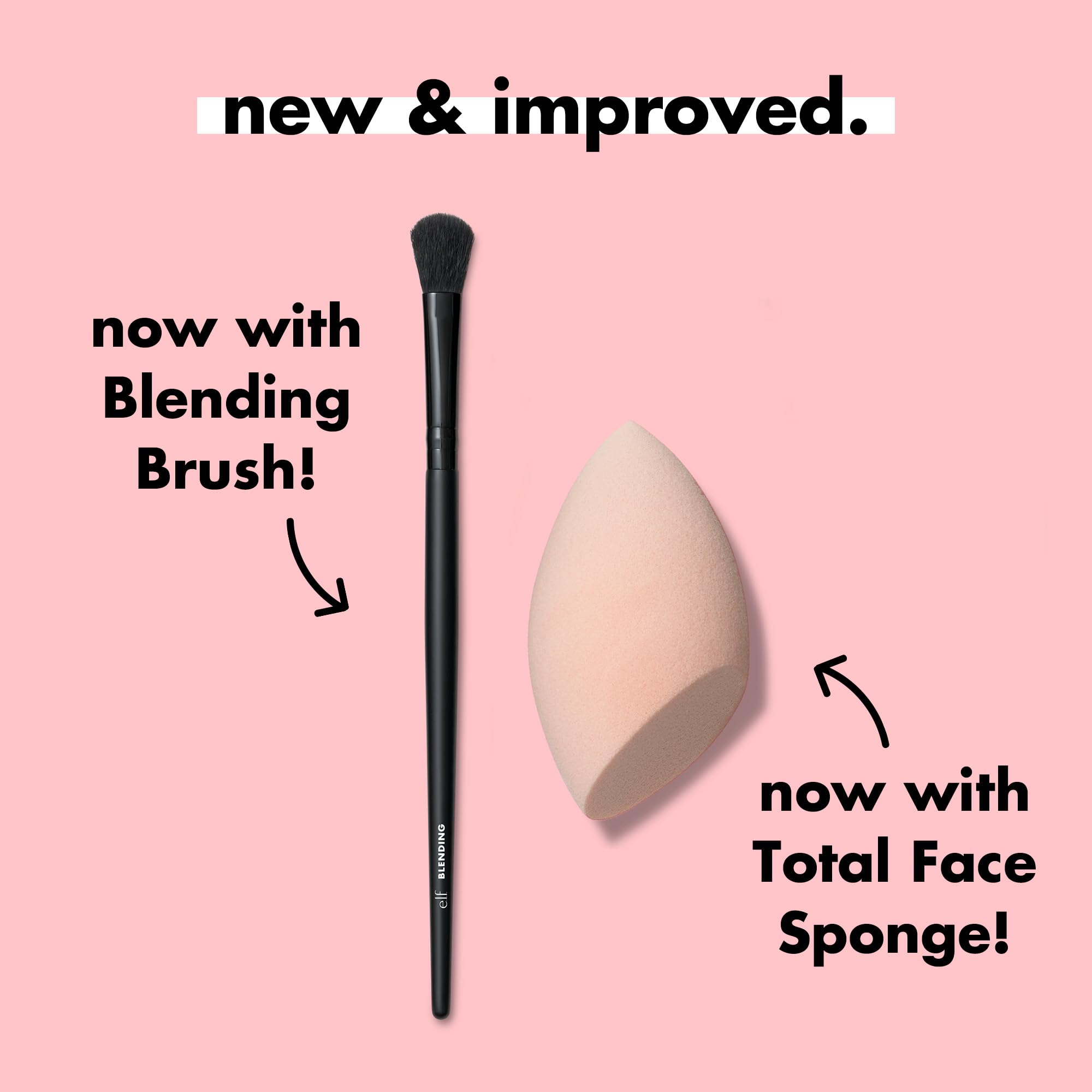 e.l.f. Full Face & Eye Makeup Brush Set, 11 Makeup Brushes For Foundation To Bronzer, Eyeshadow & More, Vegan & Cruelty-Free